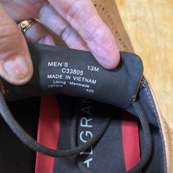 Men's Cole Haan ØriginalGrand Wingtip Oxfords Size 13 Comfortable Lace Ups - Picture 15 of 15